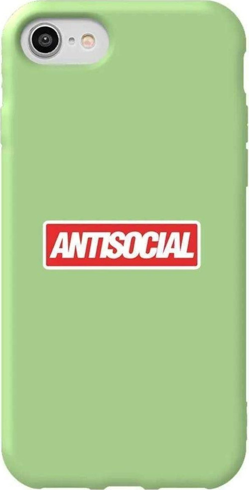 İphone 8 Açik Yesil Renkli Silikon Telefon Kılıfı - Anti Sosyal