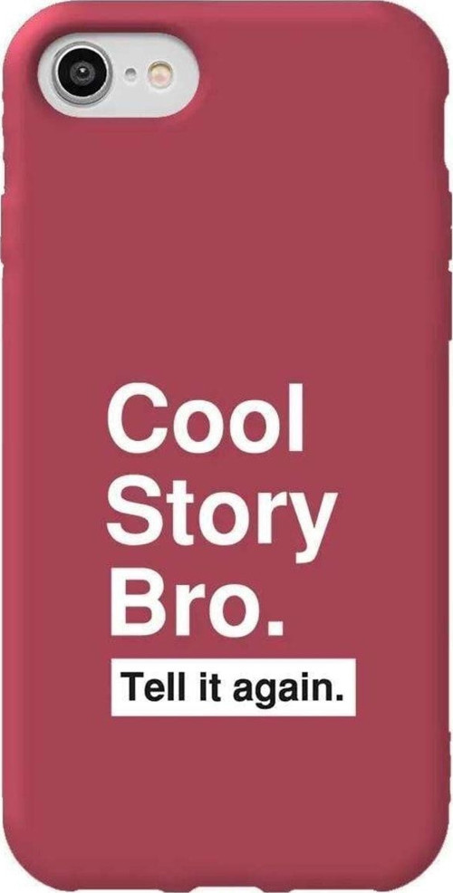iphone Se 2020 Bordo Renkli Silikon Telefon Kılıfı - Cool Story Bro