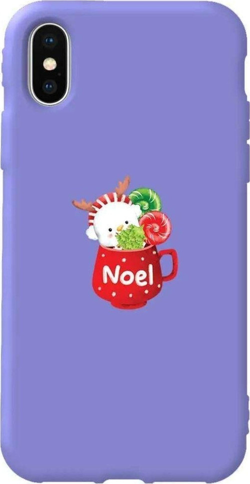 İphone XS Max Lila Renkli Silikon Telefon Kılıfı - A Cup Of Xmas 5