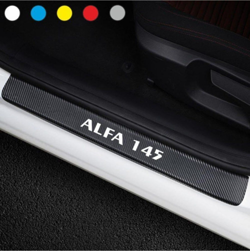 Alfa Romeo 145 İçin Uyumlu Aksesuar Oto Kapı Eşiği Sticker Karbon 4 Adet