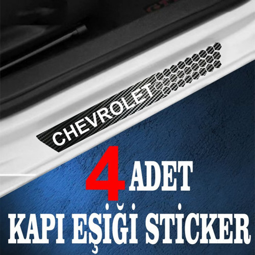 Chevrolet uyumlu özel Oto Kapı eşikleri Sticker Karbon 4 Adet