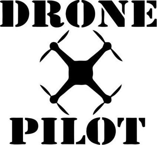 Dron Pilot Logo (Oto-Motor-Laptop-Dekor) Sticker 20 x 26 cm