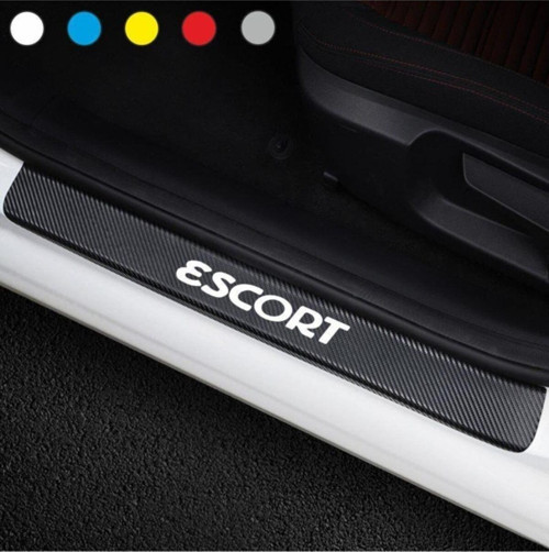 Ford Escort İçin Uyumlu Aksesuar Oto Kapı Eşiği Sticker Karbon 4 Adet