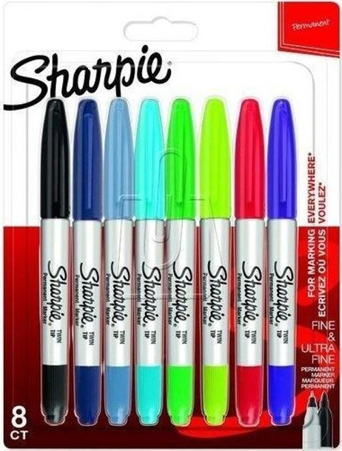 8'li Twin Permanent Marker Set