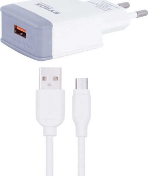 Huawei Enjoy 7S Uyumlu Mikro Usb Girişli 3.0 Amper Adaptör+Kablo Şarj Aleti -Q30
