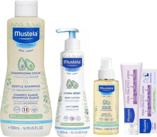 Papatya Özlü Gentle Şampuan 500 Ml +Vücut Losyonu 300 Ml + Bebek Yağı 100 Ml + Pişik Kremi 50 Ml - 4'lü Set