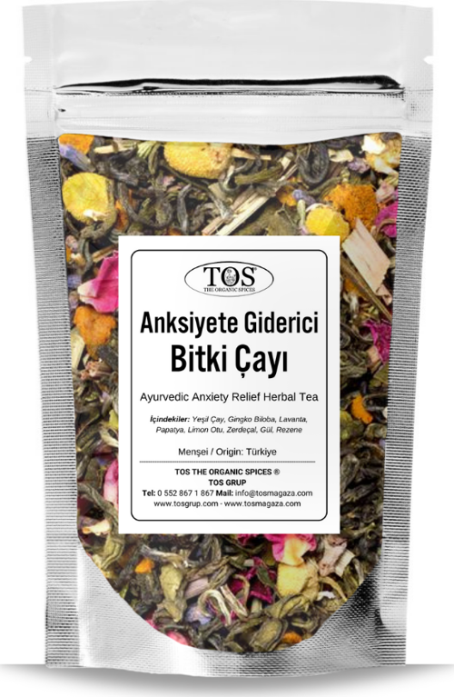 Ayurvedik Anksiyete Giderici Bitki Çayı 250 gr (1. Kalite) Ayurvedic Anxiety Relief Herbal Tea