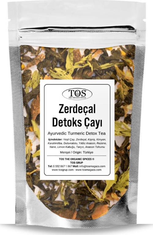 Ayurvedik Zerdeçal Detoks Çayı 100 gr (1. Kalite) Ayurvedic Turmeric Detox Tea