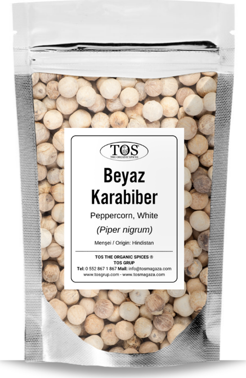 Beyaz Karabiber Bütün 100 gr (1. Kalite) Piper nigrum / Peppercorn, White Whole