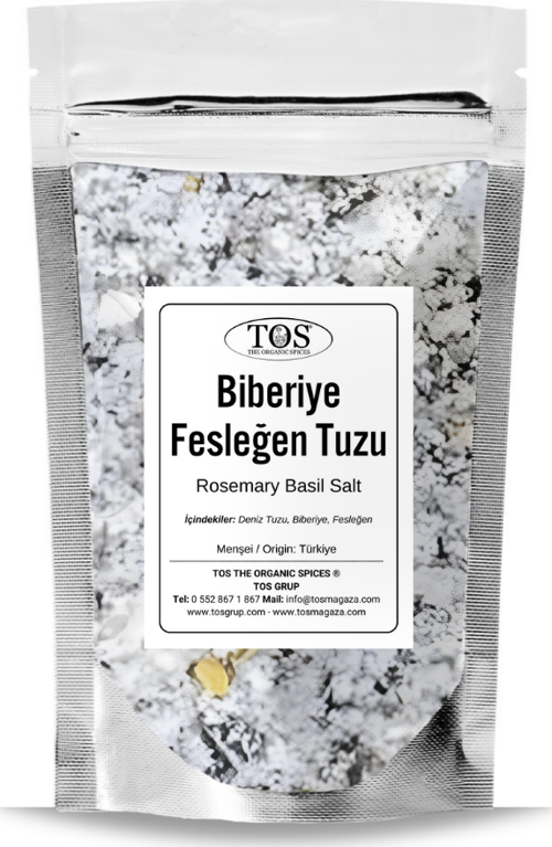 Biberiye Fesleğen Tuzu 5 kg (1. Kalite) Rosemary Basil Salt