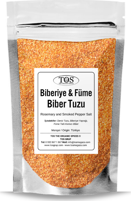 Biberiye ve Füme Biber Tuzu 1 kg (1. Kalite) Rosemary and Smoked Pepper Salt