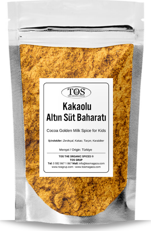 Çocuklar için Kakaolu Altın Süt Baharatı 250 gr Kid's Cocoa Golden Milk Spice - Premium Quality
