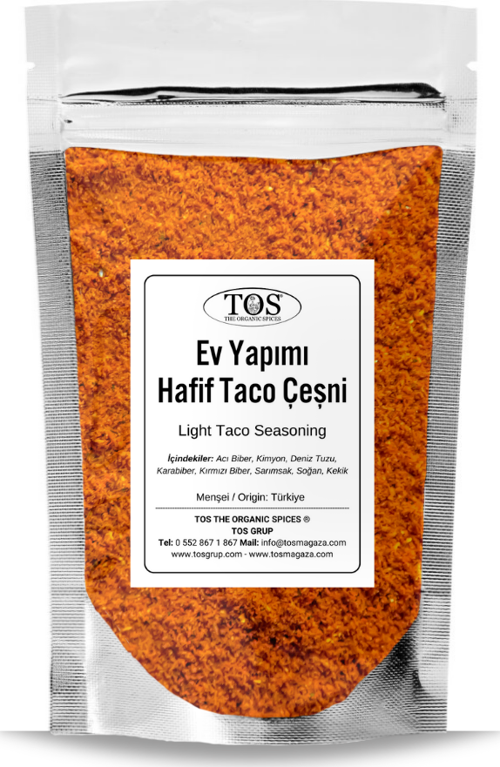 Ev Yapımı Hafif Taco Çeşnisi 100 gr Mild Taco Seasoning - Premium Quality | Baharat Karışımı