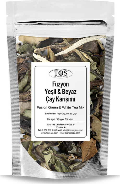 Füzyon Yeşil & Beyaz Çay 250 gr (1. Kalite) Fusion Green & White Tea