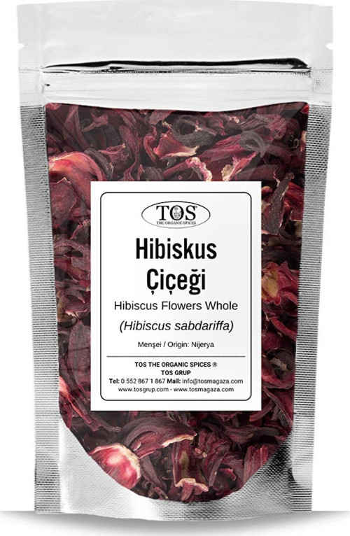 Hibiskus Çiçeği 50 gr (1. Kalite) Hibiscus sabdariffa / Hibiscus Flowers Whole, Hibisküs Çayı