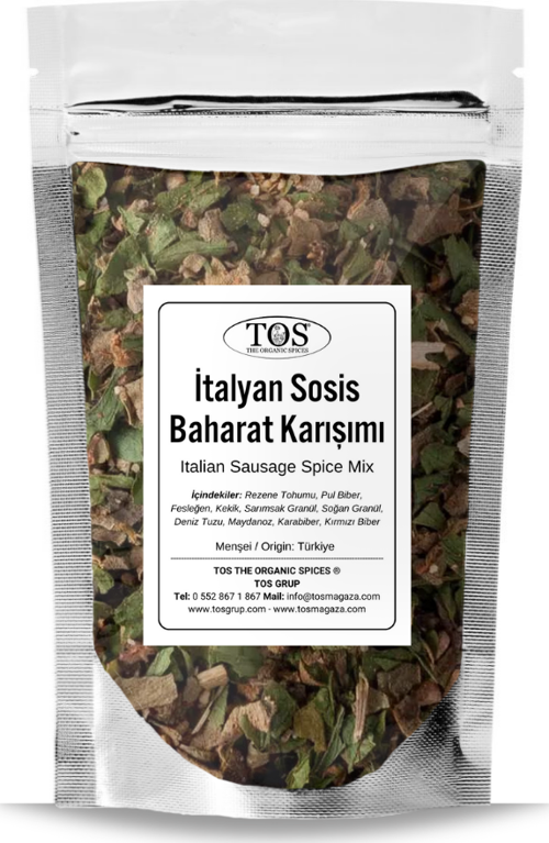 İtalyan Sosis Baharat Karışımı 500 gr Italian Sausage Spice Blend - Premium Quality