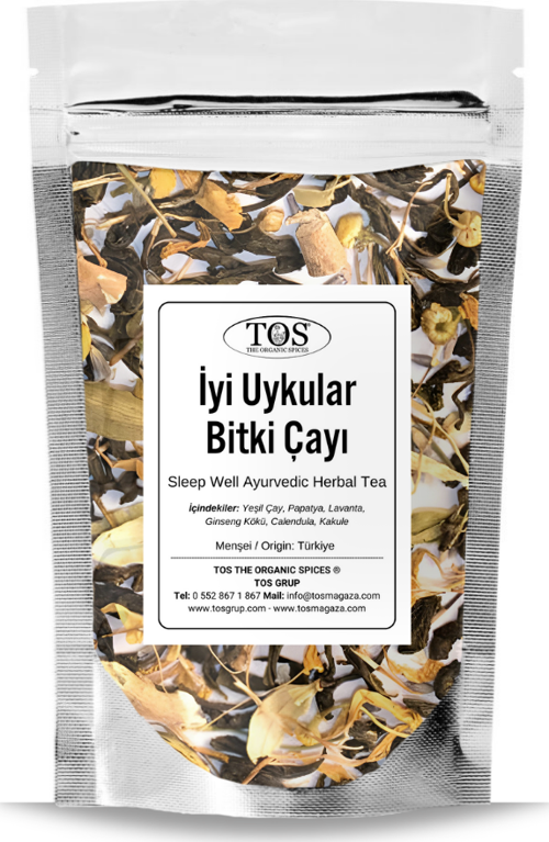 İyi Uykular Ayurvedik Bitki Çayı 100 gr (1. Kalite) Good Night Ayurvedic Herbal Tea
