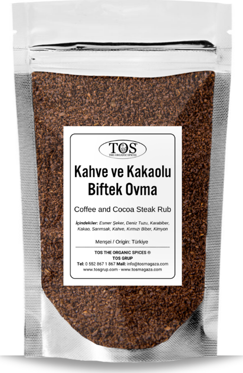 Kahve ve Kakaolu Biftek Ovma 100 gr Coffee and Cocoa Steak Rub - Premium Quality | Baharat Karışımı