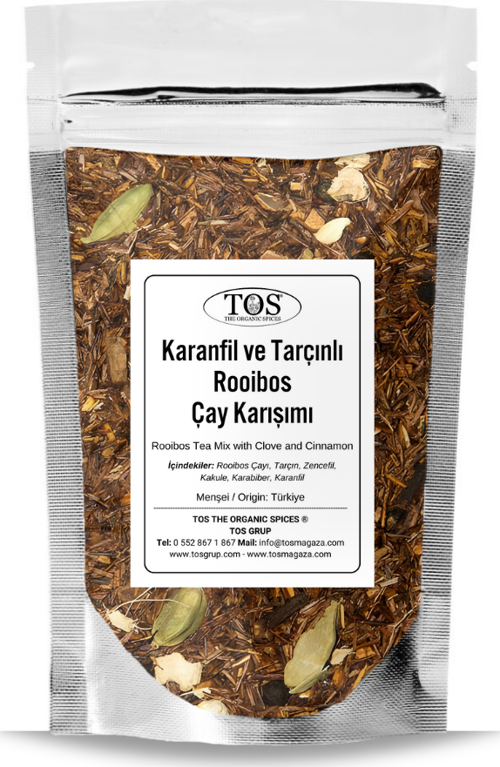 Karanfil ve Tarçınlı Rooibos Çay Karışımı 250 gr (1. Kalite) Clove and Cinnamon Rooibos Tea Blend