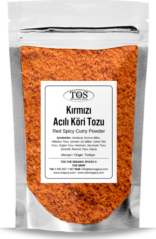 Kırmızı Acılı Köri Tozu 100 gr Red Hot Curry Powder - Premium Quality | Baharat Karışımı
