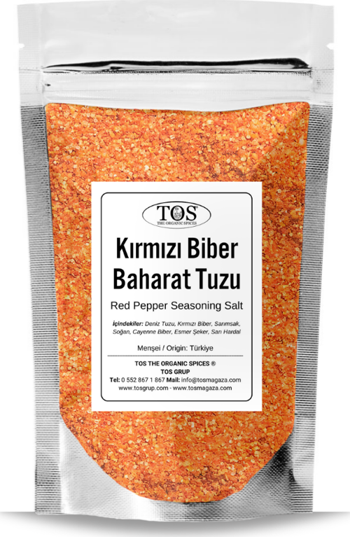 Kırmızı Biber Baharat Tuzu 500 gr (1. Kalite) Red Pepper Seasoning Salt