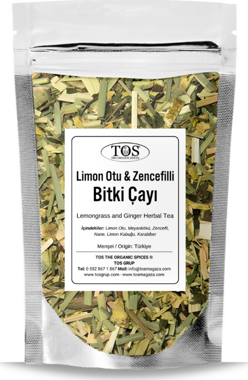 Limon Otu ve Zencefilli Bitki Çayı 100 gr (1. Kalite) Lemongrass and Ginger Herbal Tea