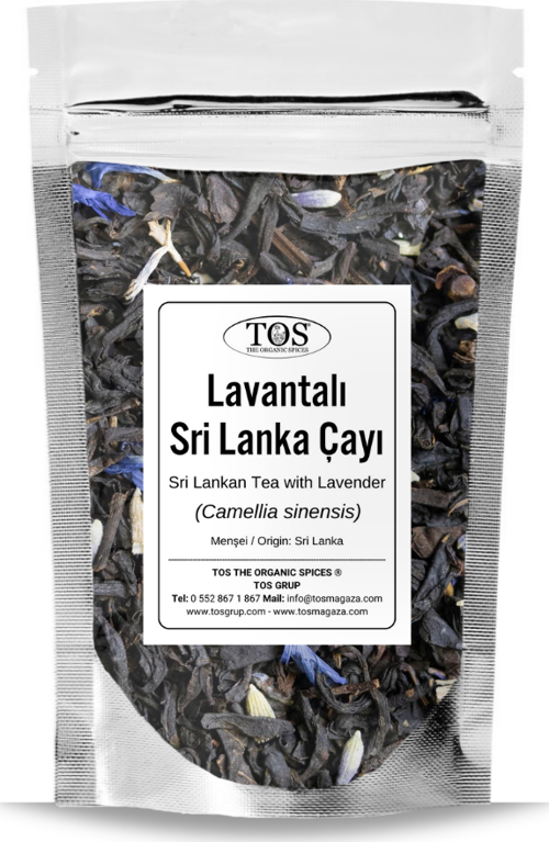 Lavantalı Sri Lanka Çayı 1 kg (1. Kalite) Lavender Sri Lankan Tea, Premium Quality