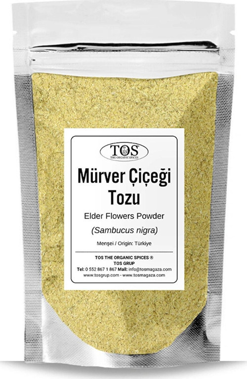 Mürver Çiçeği Tozu 100 gr (1. Kalite) Sambucus nigra / Elder Flowers Powder