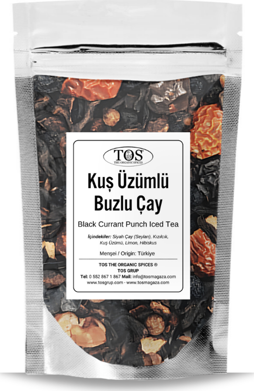 Siyah Kuş Üzümü Punch Buzlu Çay 40 gr (1. Kalite) Black Currant Punch Iced Tea
