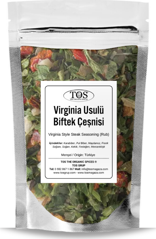 Virginia Usulü Biftek Çeşnisi (Ovma) 500 gr Virginia-Style Steak Seasoning (Rub) - Premium Quality