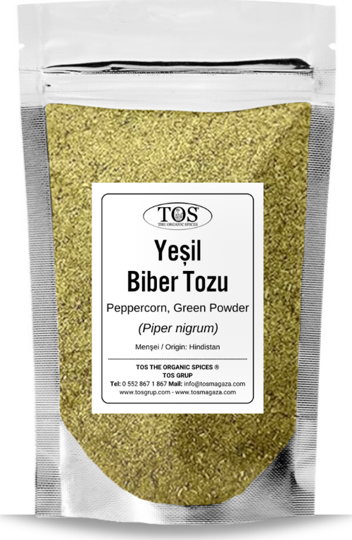 Yeşil Karabiber Tozu 50 gr (1. Kalite) Piper nigrum / Peppercorn, Green Ground