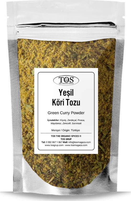 Yeşil Köri Tozu 100 gr Green Curry Powder - Premium Quality | Baharat Karışımı