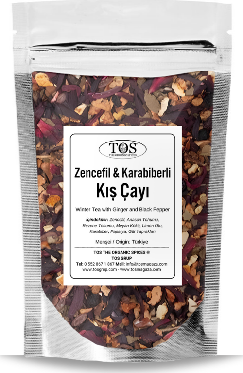 Zencefil ve Karabiberli Kış Çayı 40 gr (1. Kalite) Ginger and Black Pepper Winter Tea