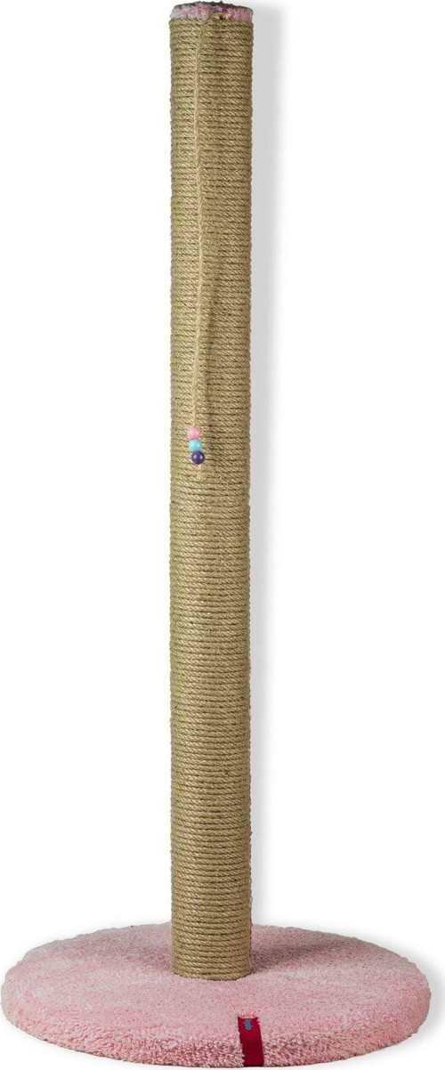 80 cm Tırmalama Tahtası Silindir Taban Uzun Catnipli Tırmalama Tahtası Pembe