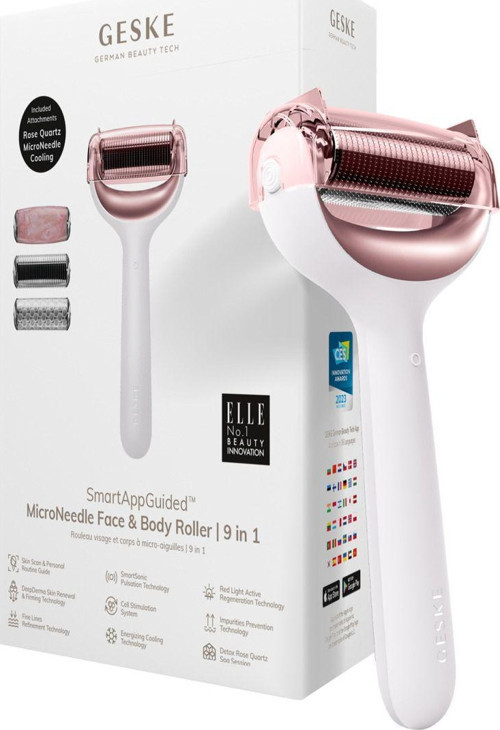 Dermaroller Cihaz (Mikro İğneli, Buz Başlığı, Pembe Kuvars Başlıklı) | MicroNeedle Face & Body Roller