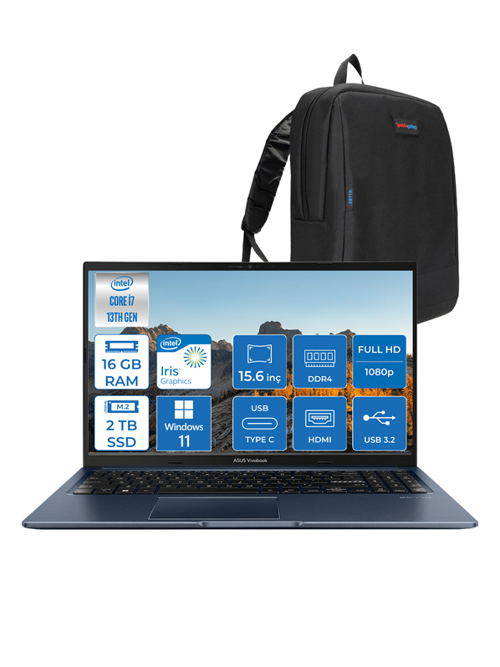 Vivobook 15 X1504VA Intel CoreI7 1355U 16GB 2TB SSD Intel Iris Xᵉ Graphics 15.6'' FHD Windows 11Pro NJ426WP06