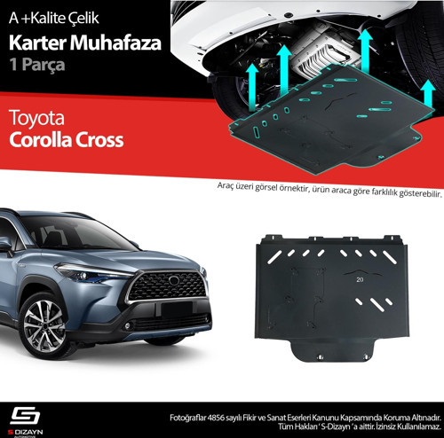 Toyota Corolla Cross Çelik Karter Muhafaza Koruma 2022 Üzeri A+ Kalite