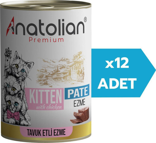 Tavuklu Ezme Yavru Kedi Konservesi 400 gr x 12 Adet