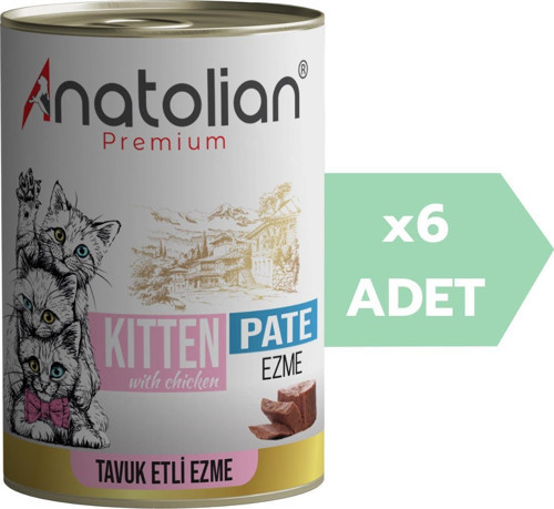 Tavuklu Ezme Yavru Kedi Konservesi 400 gr x 6 Adet