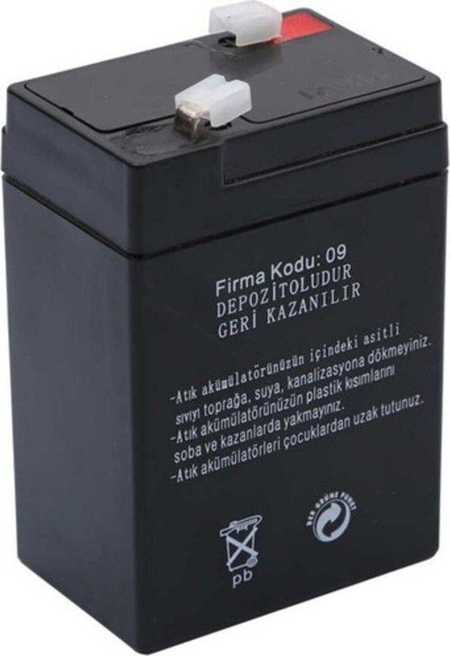 6v4ah/20hr Bakımsız Kuru Akü AKÜ ATEX 6V-4AH (6 VOLT AKÜ 4 AMPER) - Eski Akü İadesiz