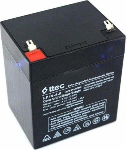 12 Volt 12V 4.5 Amper 4 5AH BakıMsiz Kuru Akü Alarm Santral Asansör Tıbbi Cihaz Pili Akusu