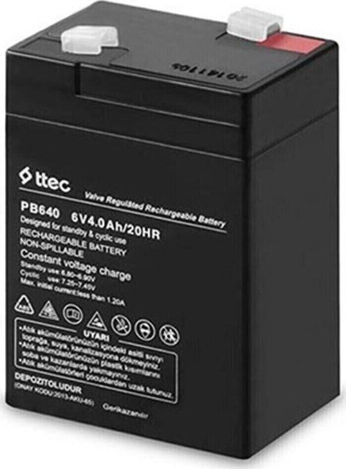 AUEH_6 volt akü 6v 4ah akü 6 volt 4 amper ışıldak aküsü stoktan yeni üretimli