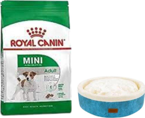 Mini Adult Yetişkin Kuru Köpek Maması 4 Kg,Mavi Mia Donut Yatak