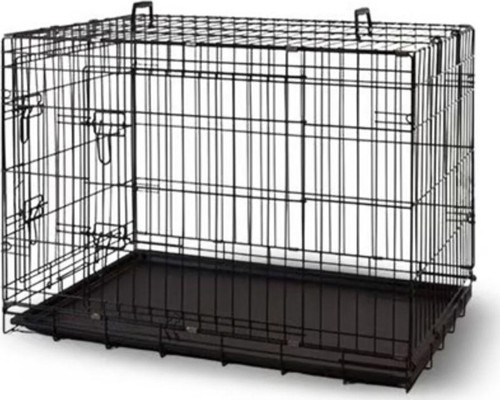 Metal Kedi Köpek Kafesi Siyah 107X71X78Cm