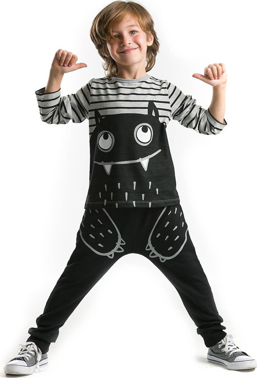 Gerçek Canavar Erkek Çocuk T-shirt Pantolon Takım