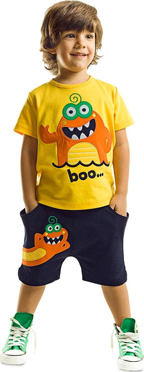 Lake Monster Erkek Çocuk Yazlık T-shirt Şort Takım