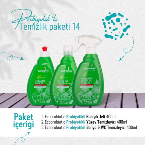 Avantajlı 3 Lü Set Probiyotikli Temizlik Ürünleri Kimyasal Içermeyen Uzun Süreli Etki