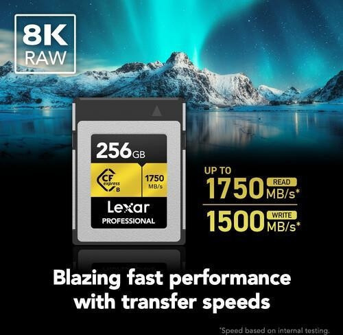 Lexar 256GB CFexpress Type B 1750Mb/1500Mb Hafıza Kartı 4
