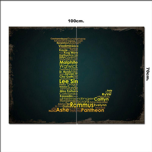 Ahşap Tablo League Of Legends Logosu Baskılı 70*100Cm