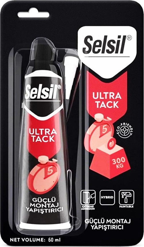 SELSİL MONTAJ YAPIŞTIRICI BEYAZ ULTRA TACK 60ML (3877)